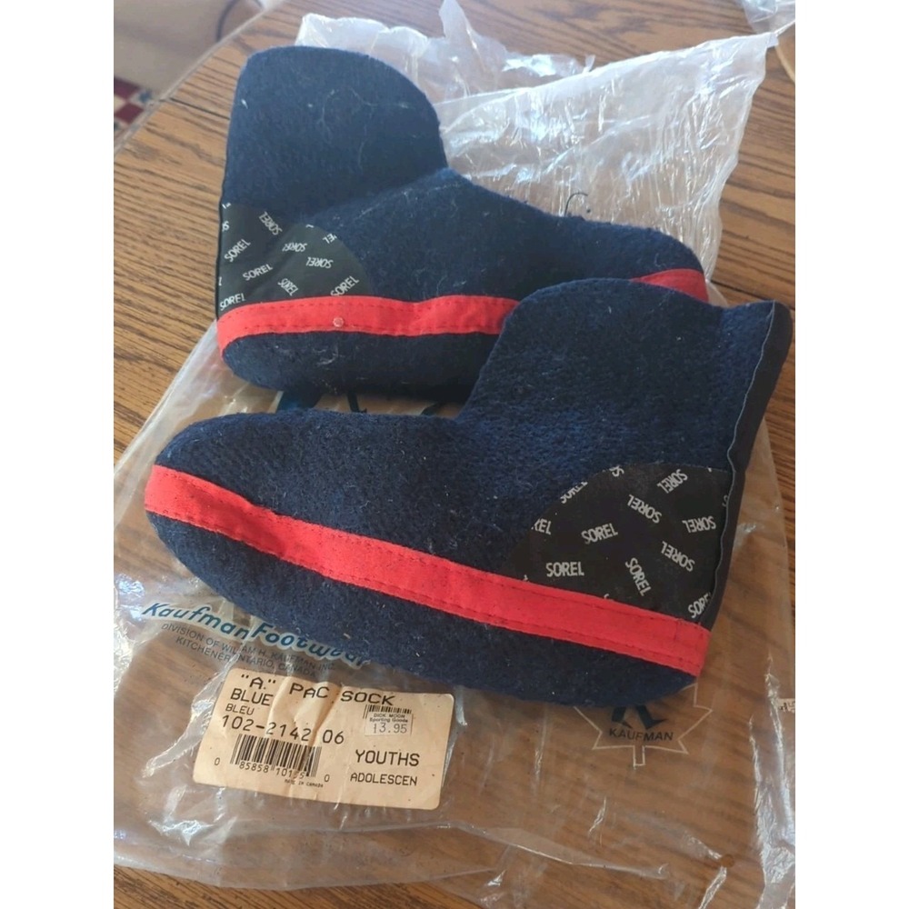 Vintage Sorel Kaufman Canada Genuine Boot Wool Replacement Liner Sock Youth‎ 6